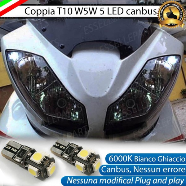 Luci posizione T10 5 LED Canbus per Triumph Tiger 1050 2013-2015 Sport ABS