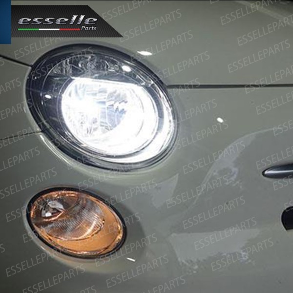Kit Full LED Ultra Compatto H7 6000 Lumen 6000K Anabbaglianti FIAT 500 Pre-Restyling