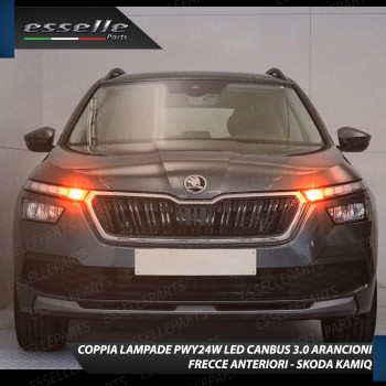 Lampada PWY24W Canbus ARANCIONE FRECCE Luce AMBRA SKODA KAMIQ