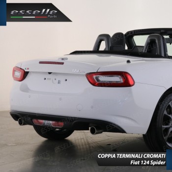 Terminale di scarico cromato MARMITTA FINALINO CROMATO INOX FIAT 124 SPIDER Terminale di scarico cromato MARMITTA FINALINO CROMATO INOX FIAT 124 SPIDER