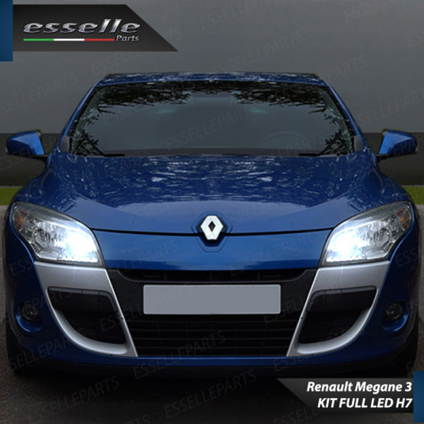 Conversione Fari Full LED 6000K bianco RENAULT MEGANE 3 con fari a parabola
