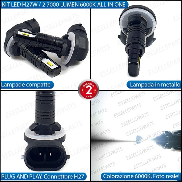 Kit Full LED H27/2 7000 Lumen Fendinebbia KIA CARENS 2