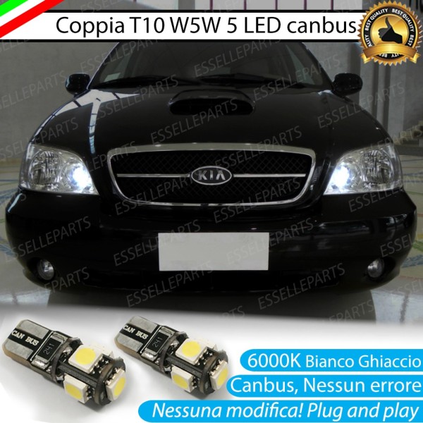 Luci posizione T10 W5W 5 LED Canbus KIA CARNIVAL I