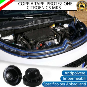 Cuffie Tappi Faro Maggiorati in Gomma per Citroen C3 MK3