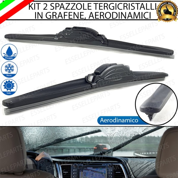 Kit 2 Spazzole Tergicristallo aerodinamiche per Opel Corsa D