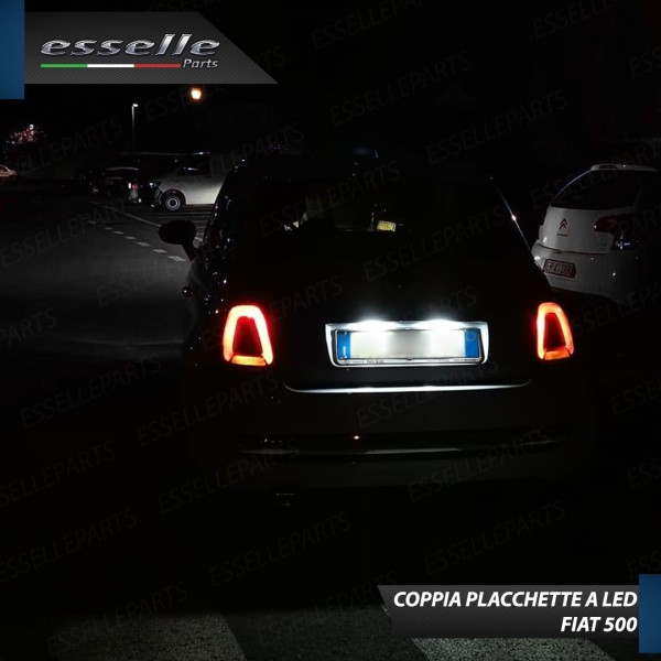Coppia placchette 18 LED Specifiche Luci targa LED Abarth 500 595 695 Restyling