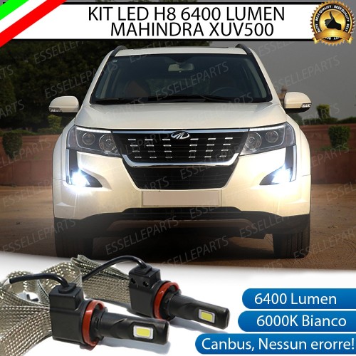 Kit Full LED H8 6400 Lumen 6000K bianco Fendinebbia MAHINDRA XUV500 Restyling