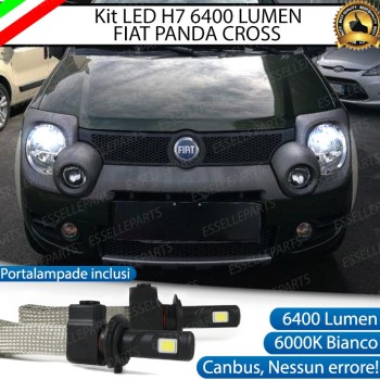 Kit Full LED H7 6400 Lumen 6000K bianco Anabbaglianti FIAT PANDA II CROSS