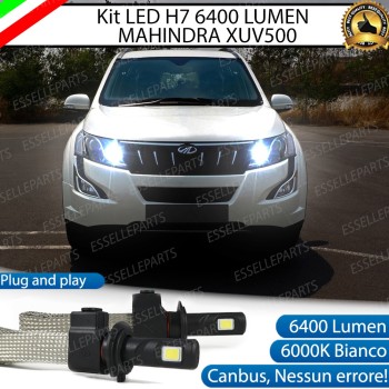 Kit Full LED H7 6400 Lumen 6000K bianco Abbaglianti MAHINDRA XUV500 RESTYLING