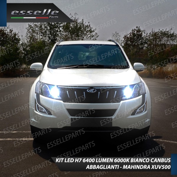 Kit Full LED H7 6400 Lumen 6000K bianco Abbaglianti MAHINDRA XUV500 RESTYLING