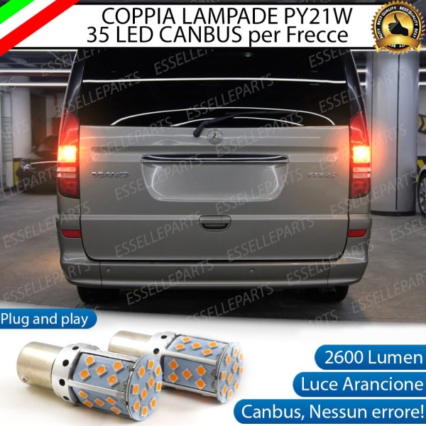 Coppia Frecce Posteriori PY21W 35 LED Canbus MERCEDES VIANO W639 DAL 2010 IN POI
