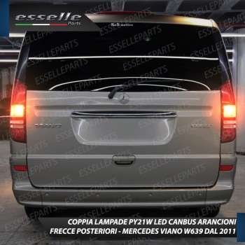 Coppia Frecce Posteriori PY21W 35 LED Canbus MERCEDES VIANO W639 DAL 2010 IN POI
