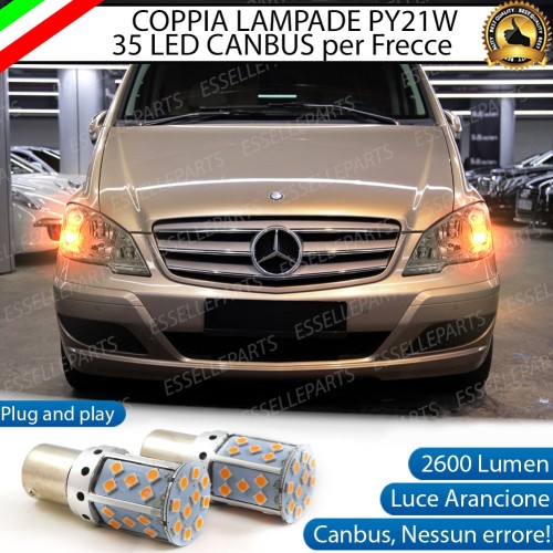 Coppia Frecce Anteriori PY21W 35 LED Canbus MERCEDES VIANO W639 DAL 2010 IN POI