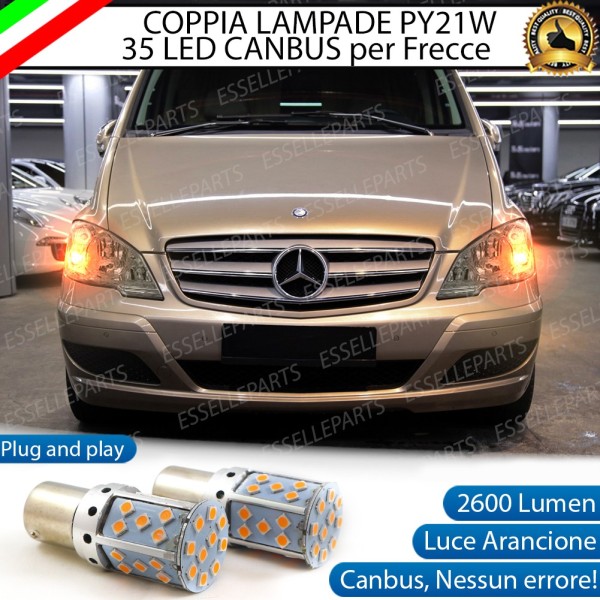 Coppia Frecce Anteriori PY21W 35 LED Canbus MERCEDES VIANO W639 DAL 2010 IN POI