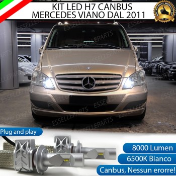 Kit Full LED H7 8000 Lumen 6000K Abbaglianti MERCEDES VIANO W639 RESTYLING