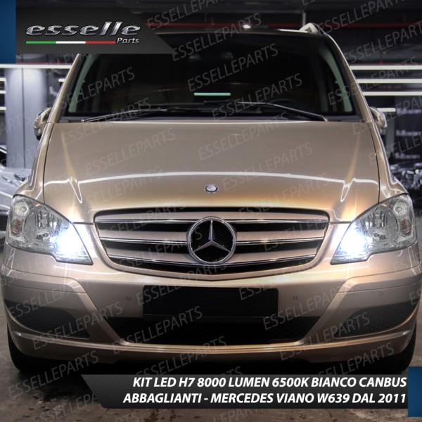Kit Full LED H7 8000 Lumen 6000K Abbaglianti MERCEDES VIANO W639 RESTYLING