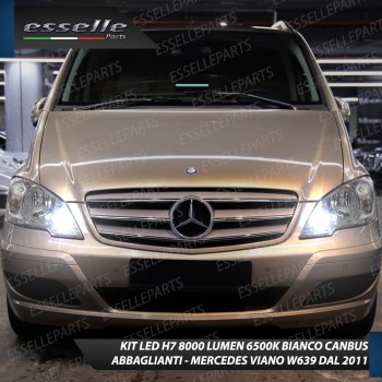Kit Full LED H7 8000 Lumen 6000K Abbaglianti MERCEDES VIANO W639 RESTYLING