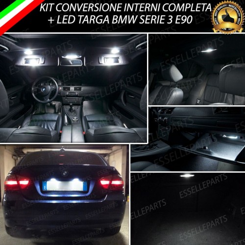 Kit LED interni + Luci targa LED 6000K Luce Bianca Canbus Bmw Serie 3 E90 Berlina