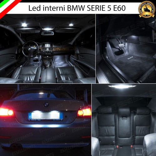 Kit LED interni + Luci targa LED 6000K Bianco Canbus Bmw Serie 5 E60 Berlina