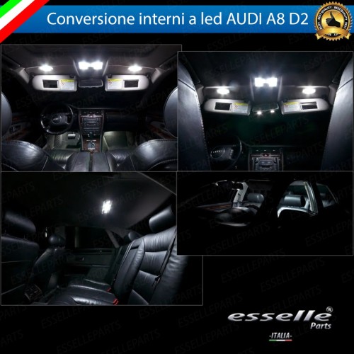 Kit LED interni Completo 6000K Luce Bianca Canbus Audi A8 D2