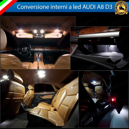 Kit Led interni Completo Per Audi A8 D3 Canbus 6000K Bianco