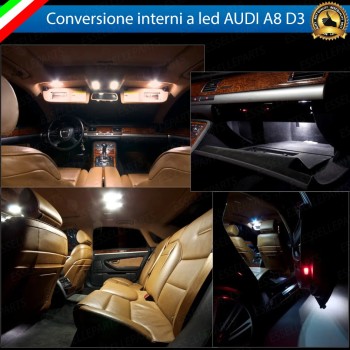 Kit Led interni Completo Per Audi A8 D3 Canbus 6000K Bianco Kit Led interni Completo Per Audi A8 D3 Canbus 6000K Bianco