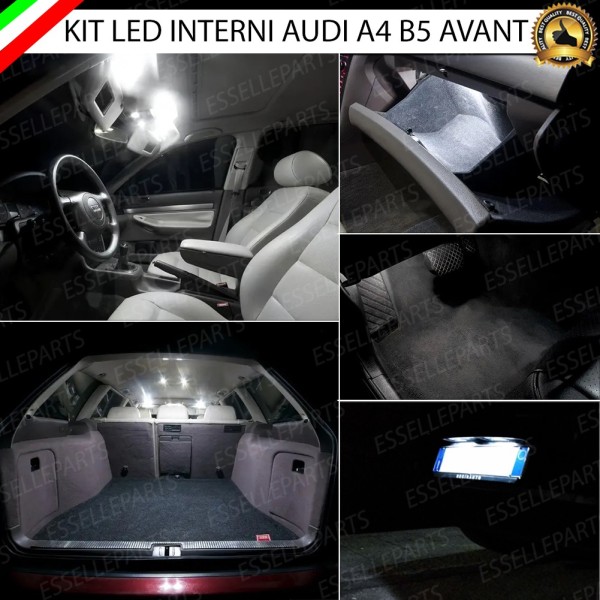 Kit Led interni Completo Luci targa LED 6000K bianco ghiaccio Audi A4 B5 Avant