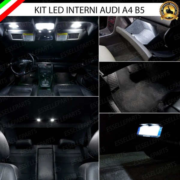Kit Led interni Completo Luci targa LED 6000K bianco ghiaccio Audi A4 B5 Berlina