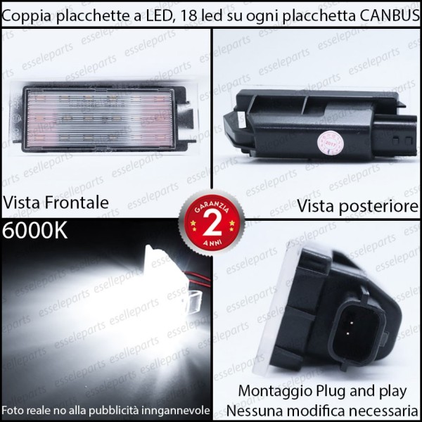Placchette Luci Targa Led RENAULT LAGUNA II