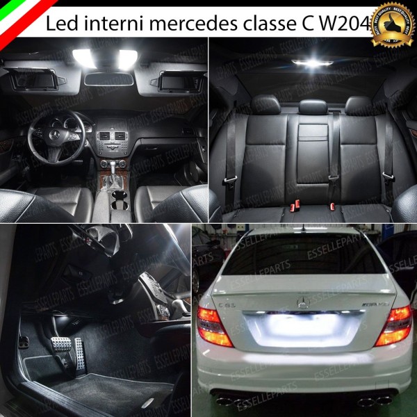 Kit Led interni Completo + Luci targa LED 6000K Mercedes Classe C W204 Berlina