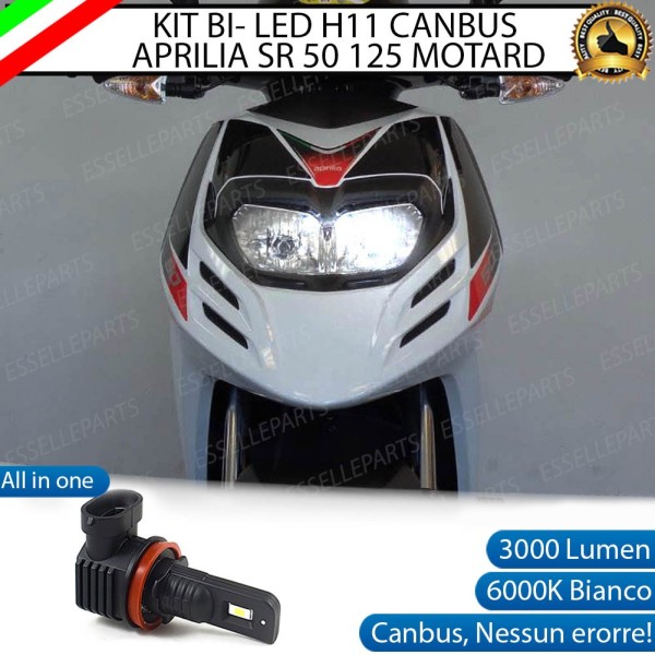 Lampada a LED H11 per APRILIA SR 50 2012-2017 Motard 6000K