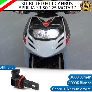 Lampada a LED H11 per APRILIA SR 50 2012-2017 Motard 6000K