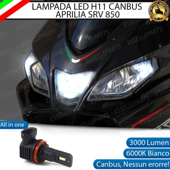 Lampada a LED H11 per APRILIA SRV 850 2011-2016 6000K Canbus