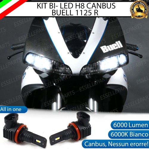 Kit LED H8 per BUELL 1125 R 2007-2011 6000K Canbus