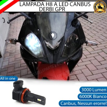 Lampada H8 LED per DERBI GPR 125 Racing Canbus 6000K