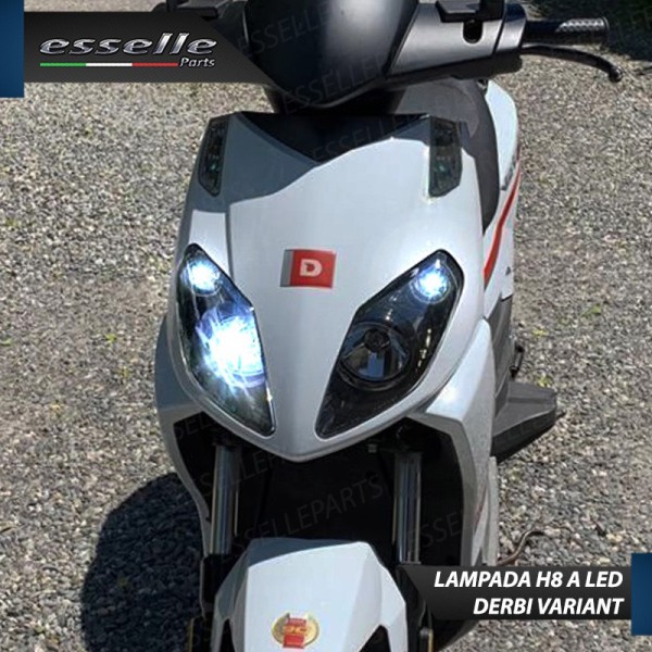 Lampada H8 LED per DERBI Variant 50 Sport 2T Canbus 6000K