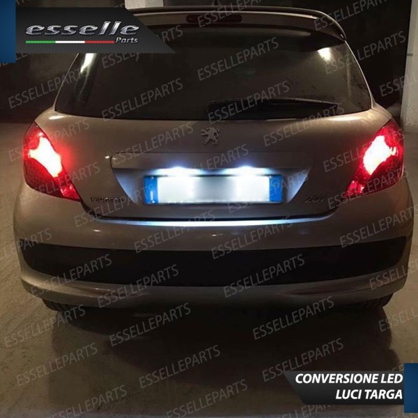 Led interni completo + Targa per Peugeot 207