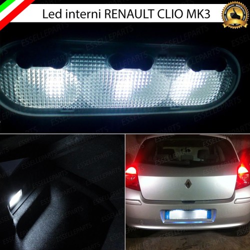 Kit LED Interni + LED Targa Per Renault Clio 3 6000K Canbus