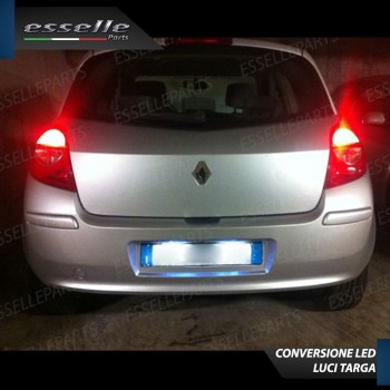 Kit LED Interni + LED Targa Per Renault Clio 3 6000K Canbus