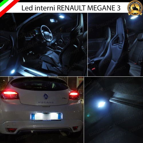 Kit LED Interni + Targa 6000K bianco ghiaccio Canbus Renault Megane MK3 3 porte