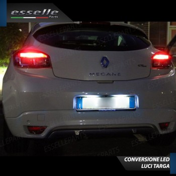 Kit LED Interni + Targa 6000K bianco ghiaccio Canbus Renault Megane MK3 3 porte