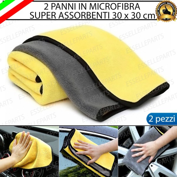 SET 2 PANNI IN MICROFIBRA ANTI ALONI ANTI GRAFFIO LAVAGGIO E ASCIUGATURA per YAMAHA
