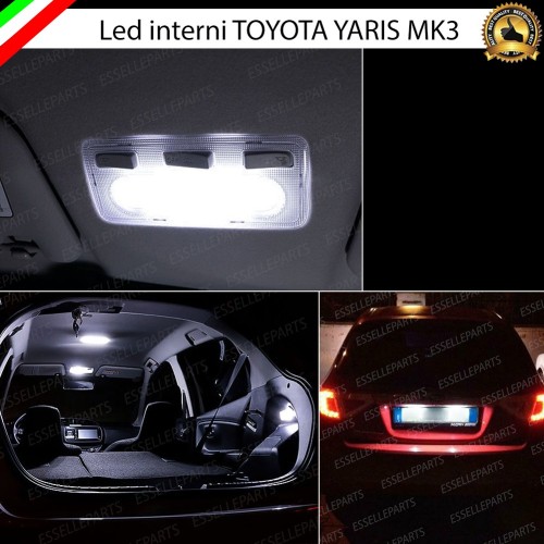 Kit Led interni + Targa 6000K Bianco Canbus PER Toyota Yaris MK3 Pre-Restyling