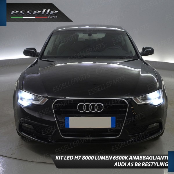 Kit Full LED H7 8000 Lumen 6000K bianco Anabbaglianti AUDI A5 B8 RESTYLING