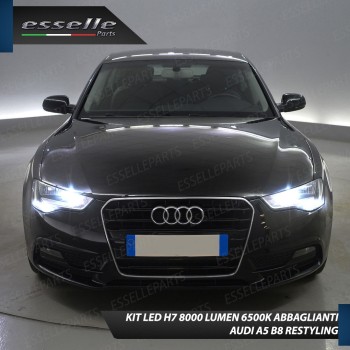 Kit Full LED H7 8000 Lumen 6000K bianco Abbaglianti AUDI A5 B8 RESTYLING