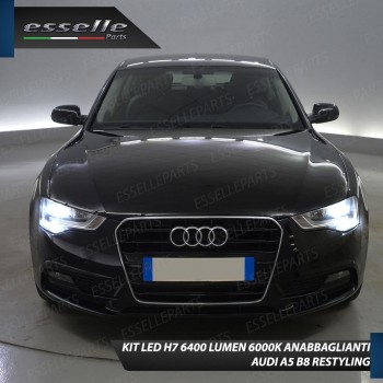 Kit Full LED H7 6400 Lumen 6000K bianco Anabbaglianti AUDI A5 B8