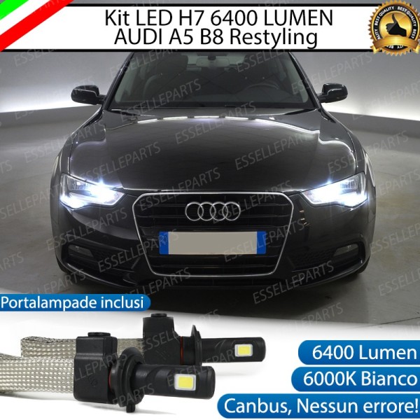 Kit Full LED H7 6400 Lumen 6000K bianco Abbaglianti AUDI A5 B8