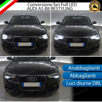 Conversione Fari Full LED 6000K bianco Audi A5 8T Sportback Dal 2012
