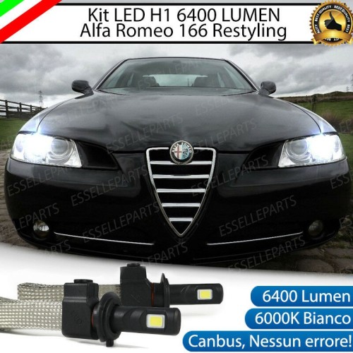Kit Full LED H1 Abbaglianti 6400 Lumen 6000K bianco ALFA ROMEO 166 RESTYLING