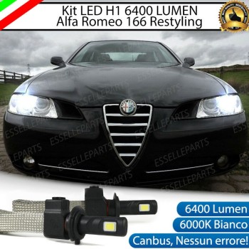 Kit Full LED H1 Abbaglianti 6400 Lumen 6000K bianco ALFA ROMEO 166 RESTYLING